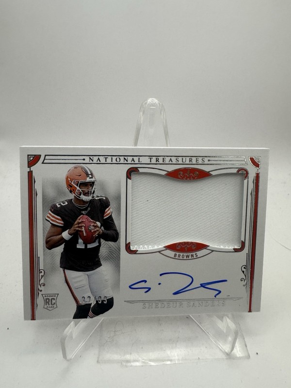 2025 NATIONAL TREASURES SHEDEUR SANDERS TRUE ROOKIE PATCH On Card AUTO #171