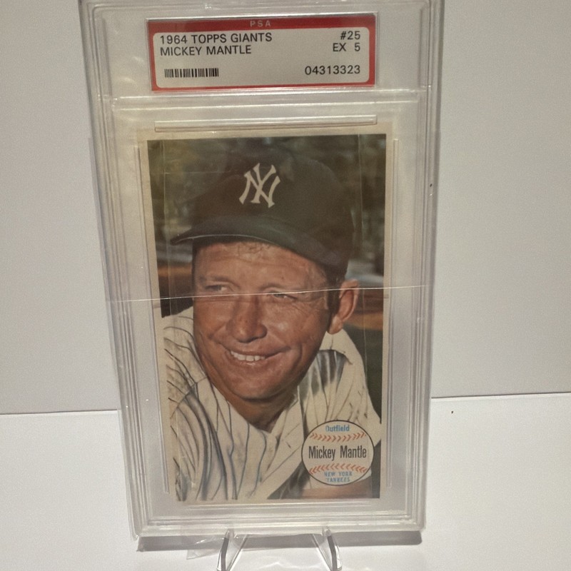 1964 Topps Giants | Mickey Mantle #25 | PSA 5 EX view 2