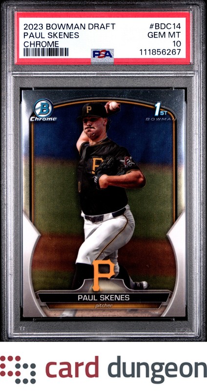 Paul Skenes 2023 Bowman Draft #BDC14 Chrome - 111856267 PSA 10