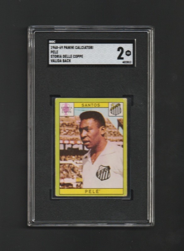 1968 Panini Calciatori  PELE ~ SGC Graded  ~ Soccer HOF ~ RARE Valida Back LOOK!