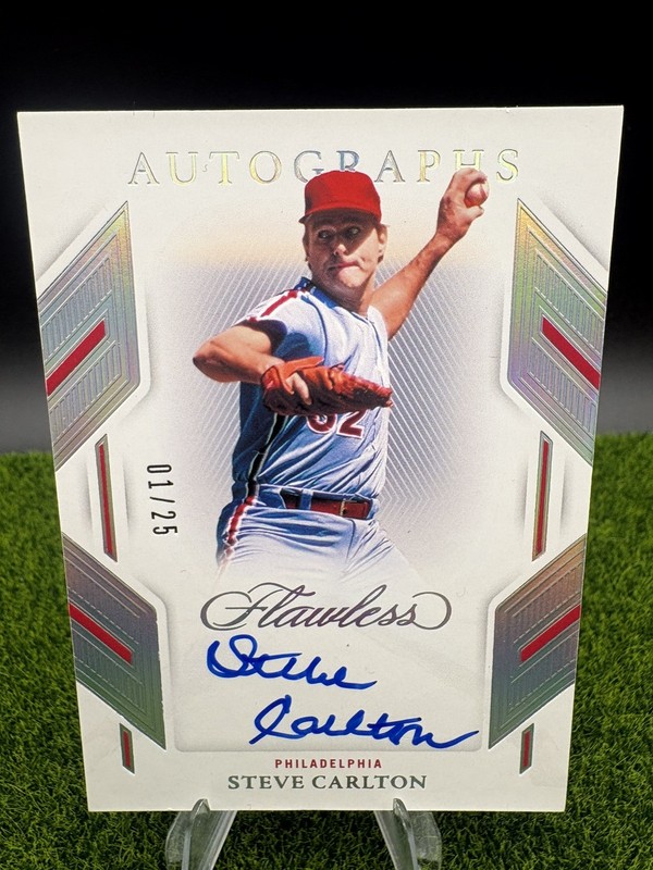 2023 Panini Flawless Steve Carlton Auto /25 Phillies view 1