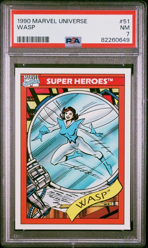 1990 Marvel Universe #51 WASP PSA 7
