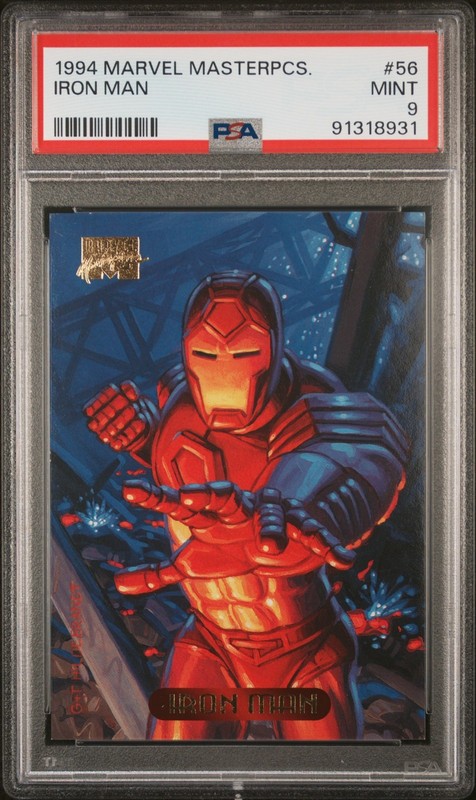 1994 MARVEL MASTERPIECES #56 IRON MAN PSA 9