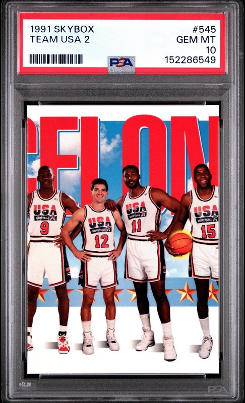 1991 SKYBOX #545 TEAM USA 2 - PSA 10 Jordan Barcelona