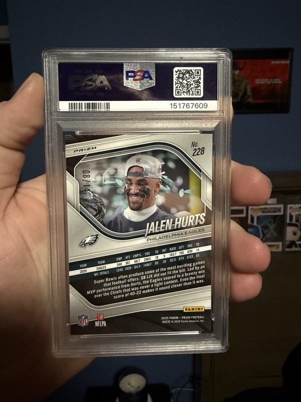 2025 Panini Prizm Jalen Hurts Mosaic Choice 8/14 PSA 9 Pop. 2  view 2