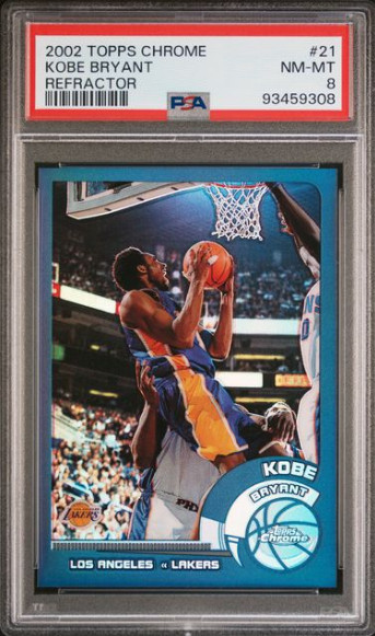 Kobe Bryant 2002 Topps Chrome Refractor #21 PSA 8 NM-MT LA Lakers