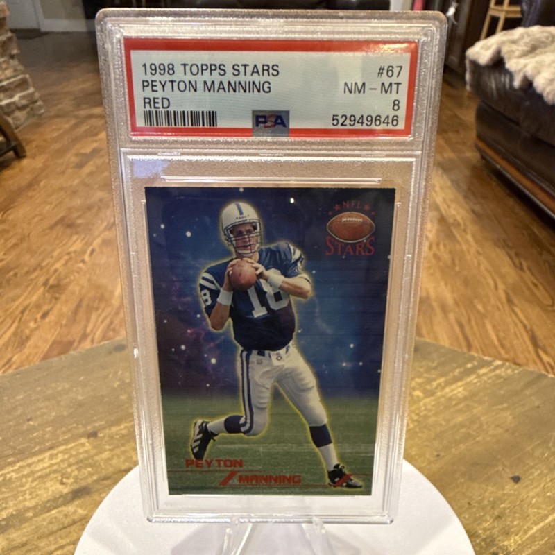 Topps 1998 Topps Stars Peyton Manning Rookie #67 /8799 Colts PSA 8