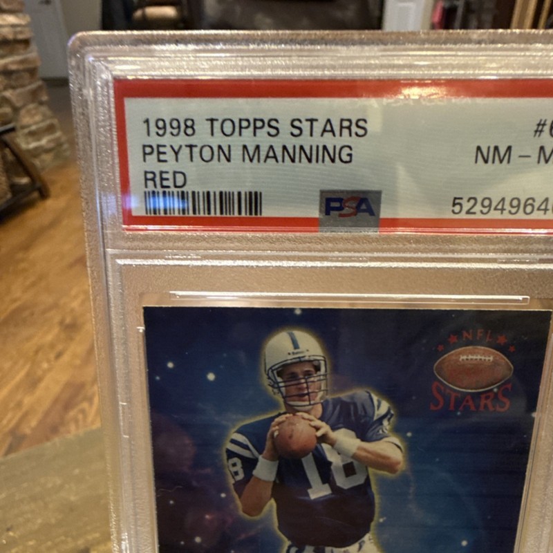 Topps 1998 Topps Stars Peyton Manning Rookie #67 /8799 Colts PSA 8 view 2