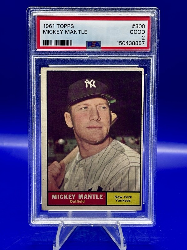 1961 Topps - Mickey Mantle #300 PSA 2 GOOD **FREE SHIPPING**