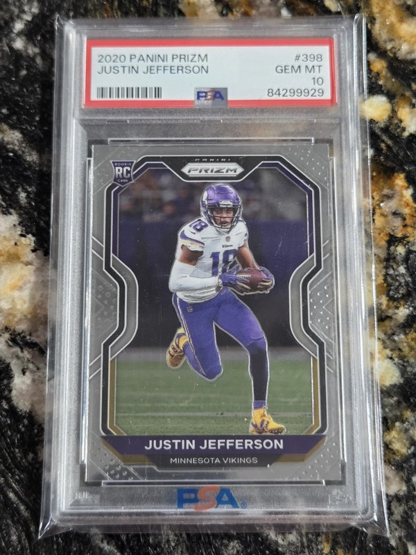 2020 Justin Jefferson RC #398 Panini Prizm PSA 10 Gem Mint!