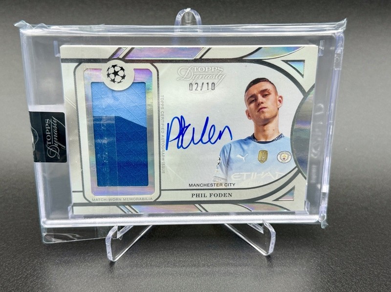 2024-25 Topps Dynasty UCC UCL Phil Foden /10 Game Used On Card Auto Sealed City