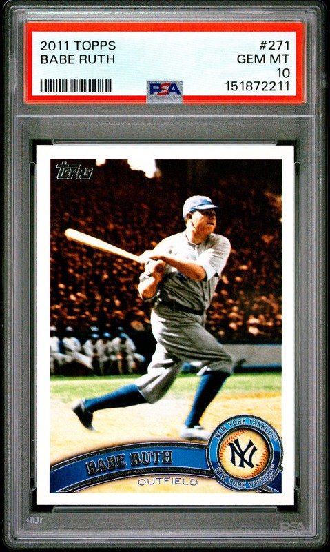 2011 TOPPS #271 BABE RUTH PSA 10