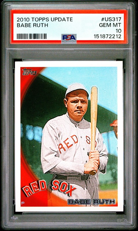 2010 TOPPS UPDATE #US317 BABE RUTH PSA 10