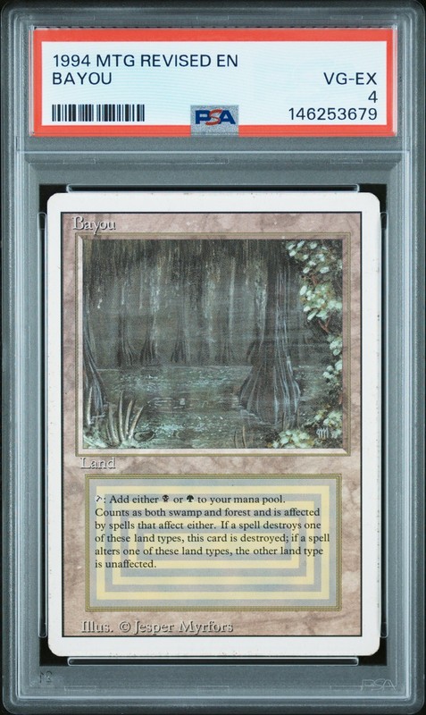 1994 MAGIC THE GATHERING REVISED EDITION BAYOU PSA 4