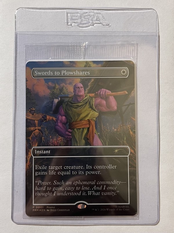 Magic the Gathering PSA Magazine Promo Swords to Plowshares Thanos