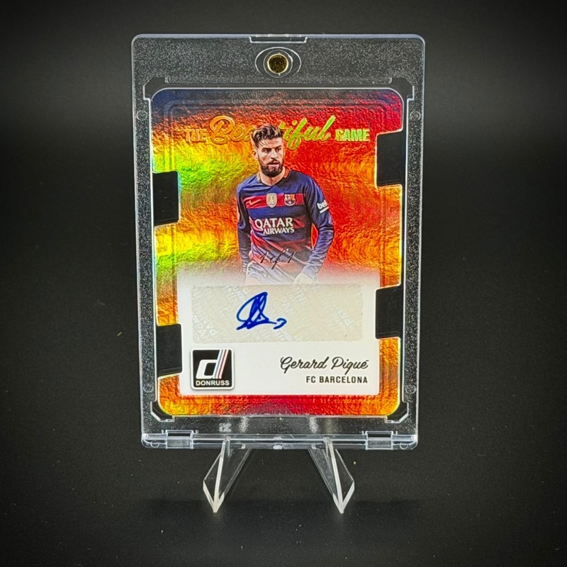 2016-2017 Panini Donruss Soccer Gerard Pique  1/1 THE BEAUTIFUL GAME AUTO #BG-GP