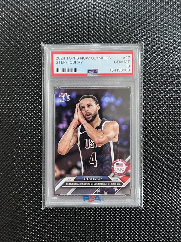 2024 Topps Now Olympics #27 Stephen Curry USA PSA 10 GEM MINT