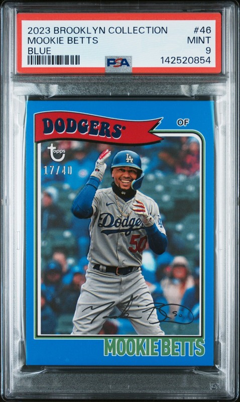 2023 TOPPS BROOKLYN COLLECTION BLUE #46 MOOKIE BETTS 17/40 PSA 9