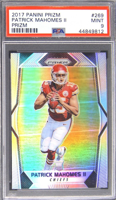 2017 PANINI PRIZM PRIZM #269 PATRICK MAHOMES II ROOKIE RC PSA 9