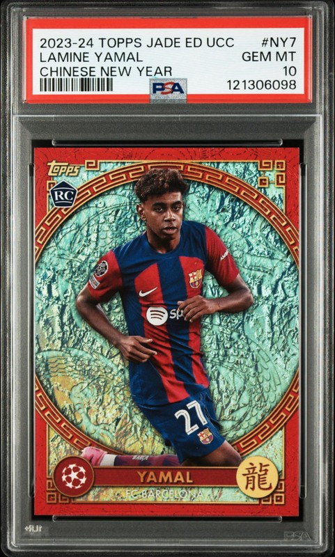 Lamine Yamal 2023-24 Topps UCC Jade Edition Rookie  Chinese New Year