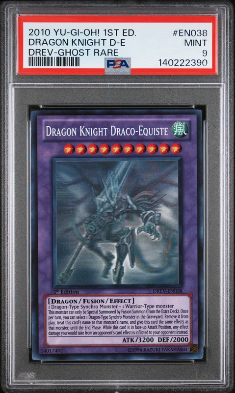 2010 YU-GI-OH! DREV-DUELIST REVOLUTION #EN038 DRAGON KNIGHT DRACO-EQUISTE PSA 9