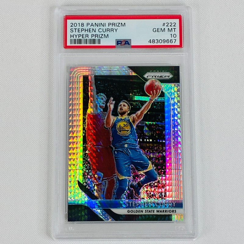 2018 Panini Prizm Stephen Curry #222 Hyper Prizm PSA 10 Gem Mint