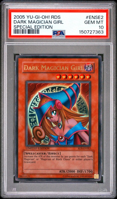 2005 YU-GI-OH! RISE OF DESTINY: SPECIAL EDITION #ENSE2 DARK MAGICIAN GIRL PSA 10