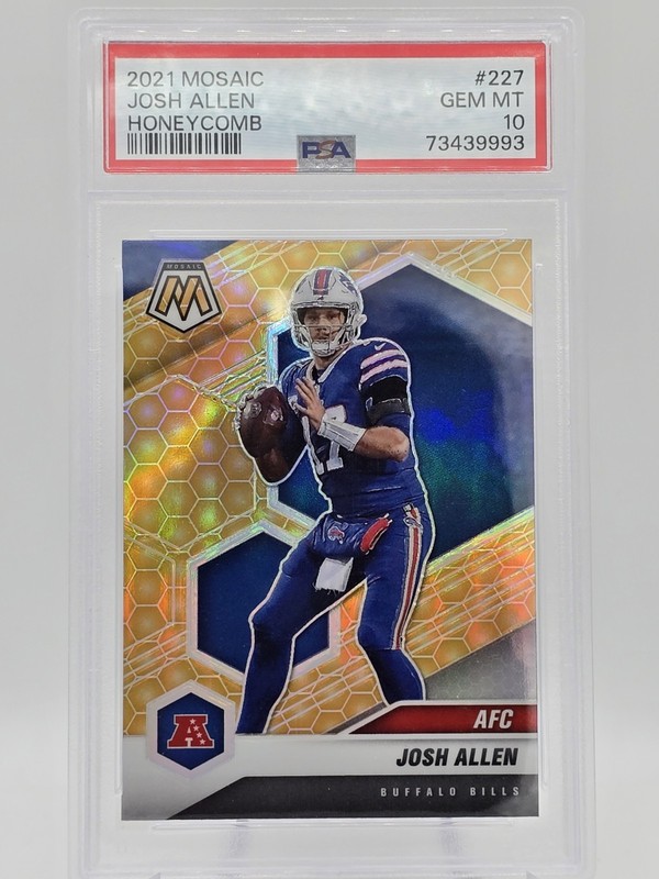 2021 Panini Mosaic Josh Allen #227 Honeycomb Prizm PSA 10 Gem Mint Bills