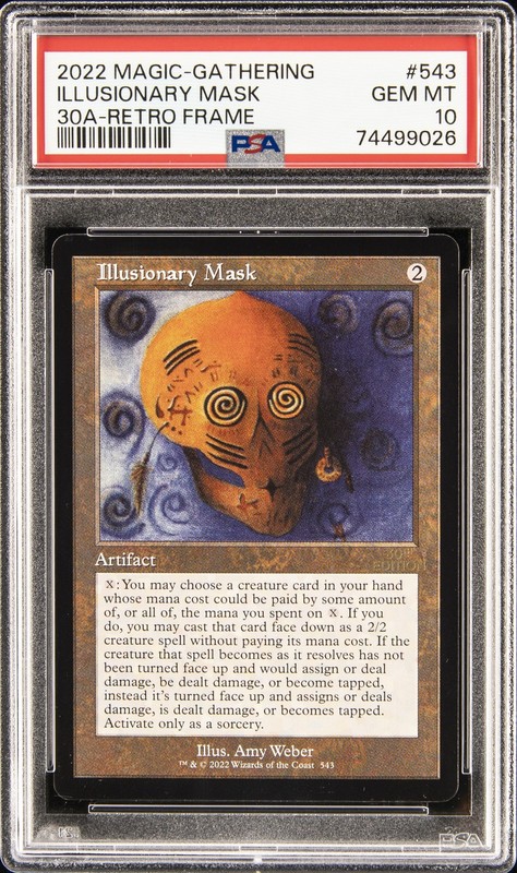 2022 MTG 30TH ANNIVERSARY EDITION RETRO FRAME #543 ILLUSIONARY MASK PSA 10
