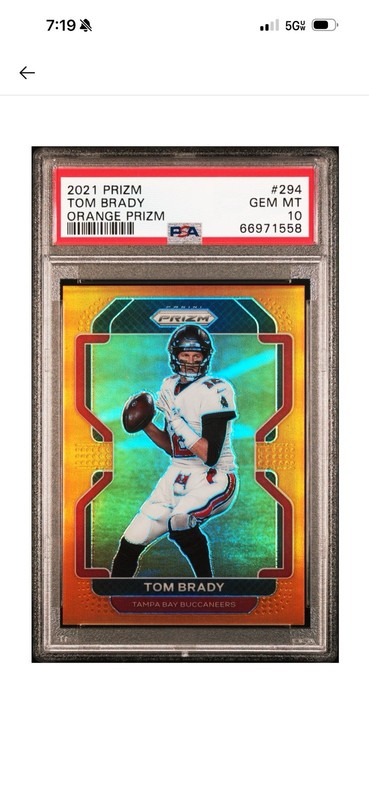 2021 Panini Prizm - Tom Brady #294 Orange Prizm /249