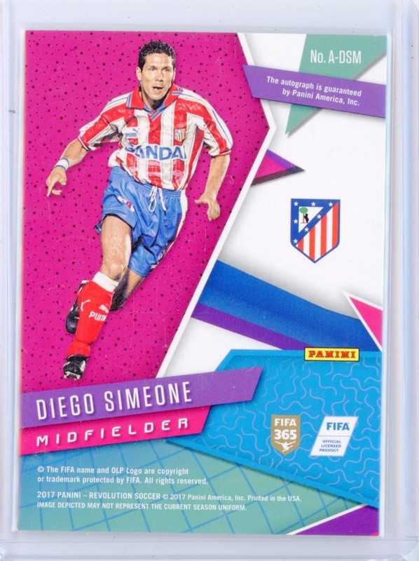 2017-18 Panini Revolution Premier League EPL DIEGO SIMEONE AUTO Autograph SP view 2