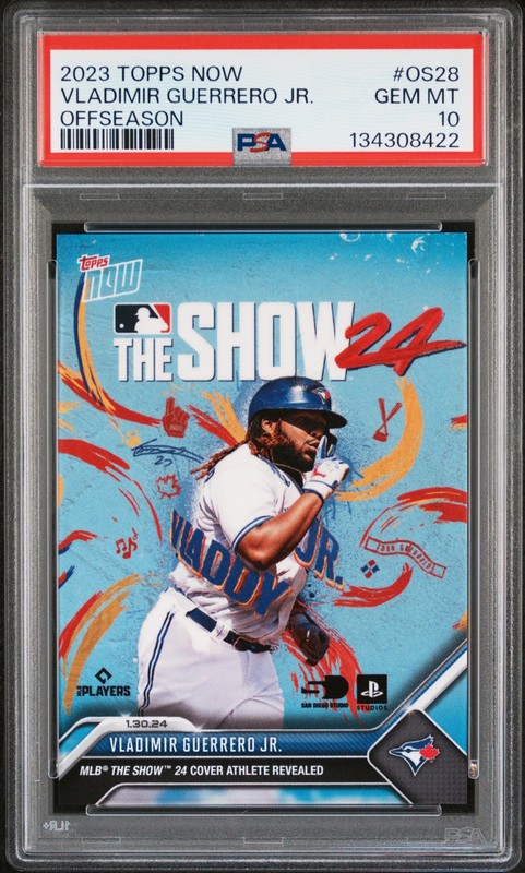 2023 TOPPS NOW OFFSEASON #OS28 VLADIMIR GUERRERO JR. PSA 10