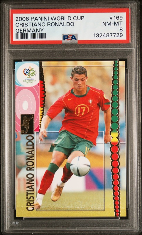 2006 PANINI WORLD CUP GERMANY #169 CRISTIANO RONALDO PSA 8