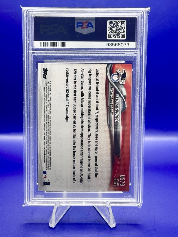 2018 Topps Update - Aaron Judge, Jose Altuve  PSA 10 **FREE SHIPPING** view 2