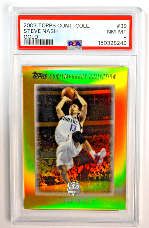 2003 Topps Contemporary Collection Gold #39 Steve Nash /25 SSP PSA 8 NM-MT