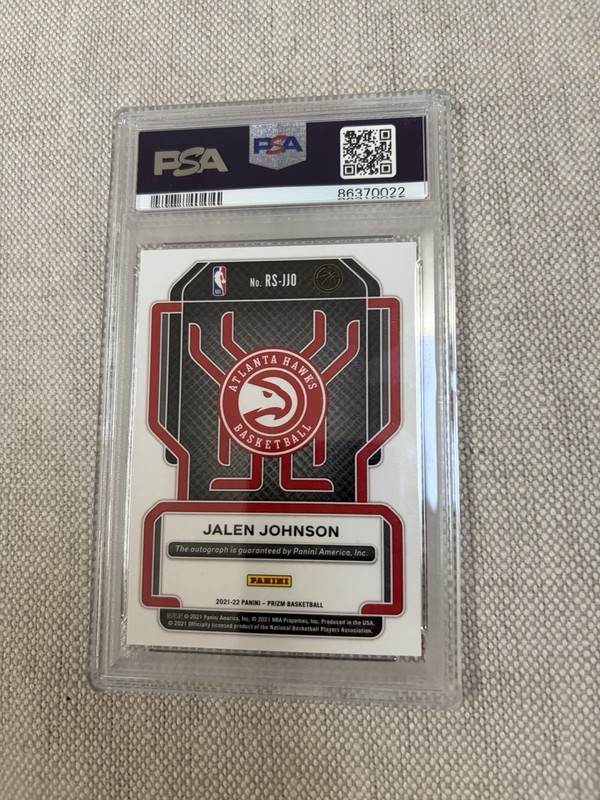 Panini Prizm Jalen Johnson Rookie Signatures On Card Auto PSA 10/10 #RS-JJO view 2
