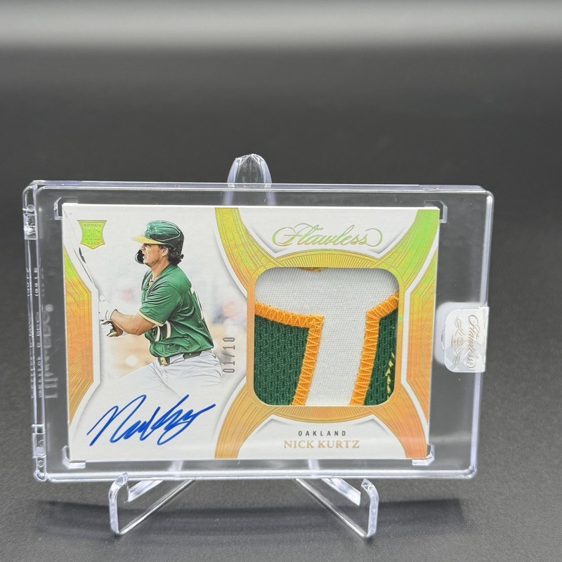 2025 Panini Flawless Nick Kurtz Prospect Auto Patch /10 - ATHLETICS