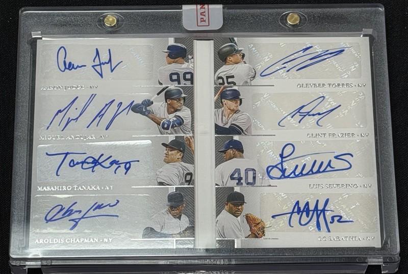 2020 National Treasures Teammates BOOKLET NY Yankees 8 AUTOS #'d/5 w/AARON JUDGE