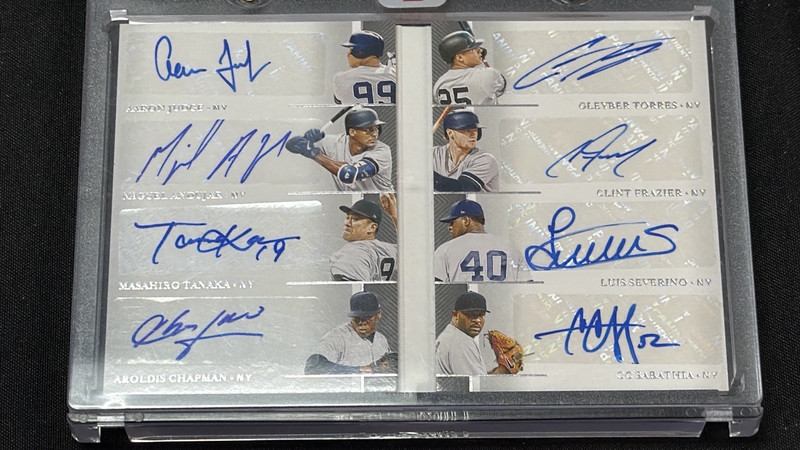 2020 National Treasures Teammates BOOKLET NY Yankees 8 AUTOS #'d/5 w/AARON JUDGE view 2