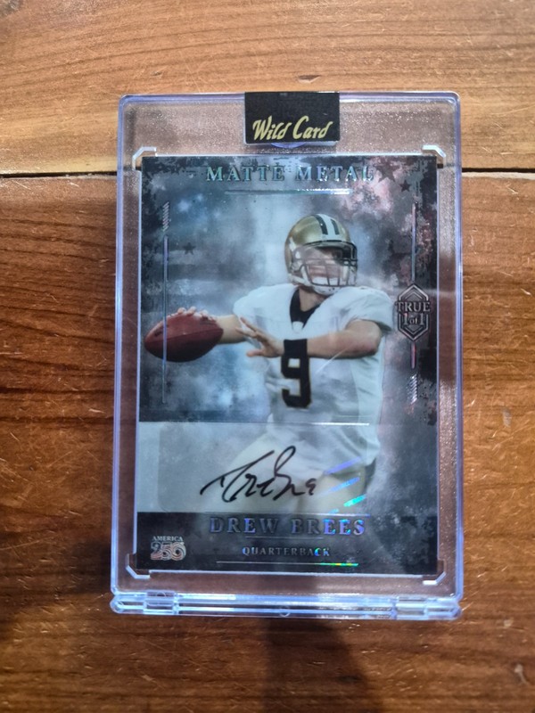 2026 Wild Card Matte Metal America 250 Drew Brees Auto # 1/1 !! 🔥🔥 NO Saints