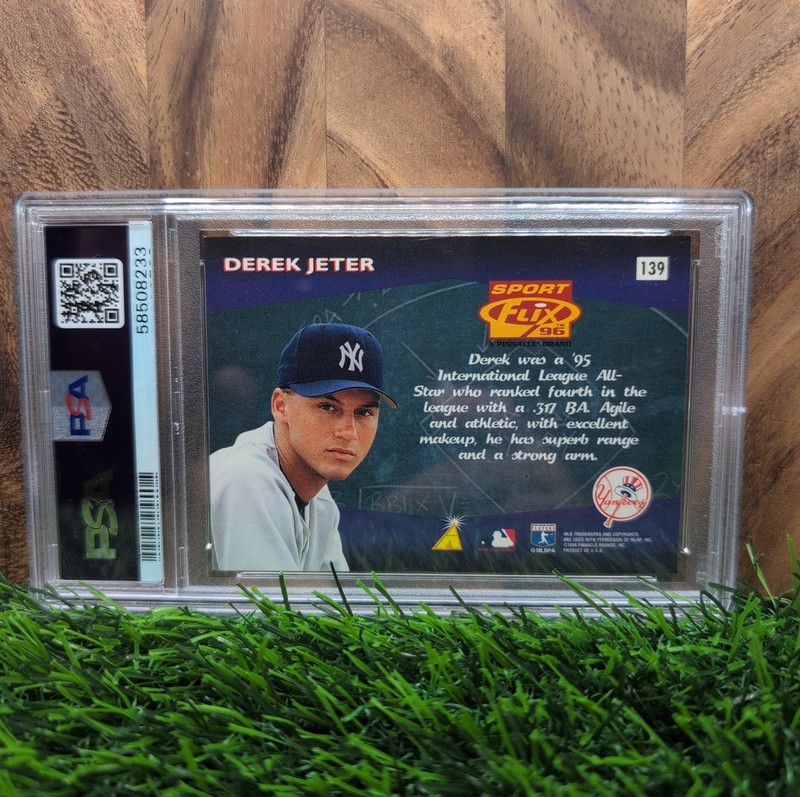 1996 Sportflix #139 Derek Jeter PSA 9 MINT view 2