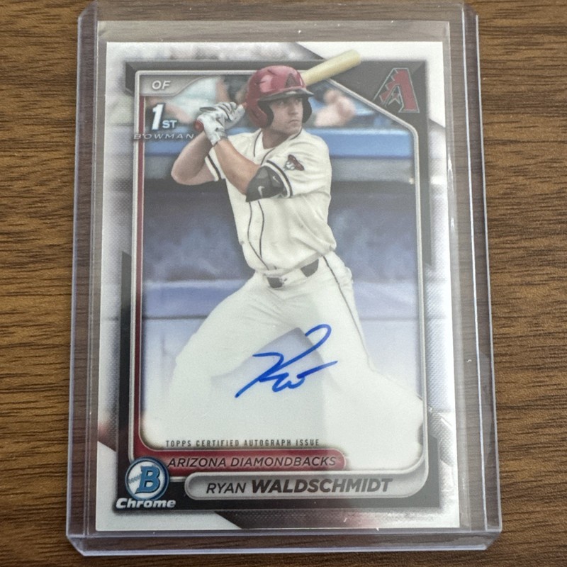 Ryan Waldschmidt 2024 Bowman Draft Chrome 1st Auto #CPA-RW Diamondbacks
