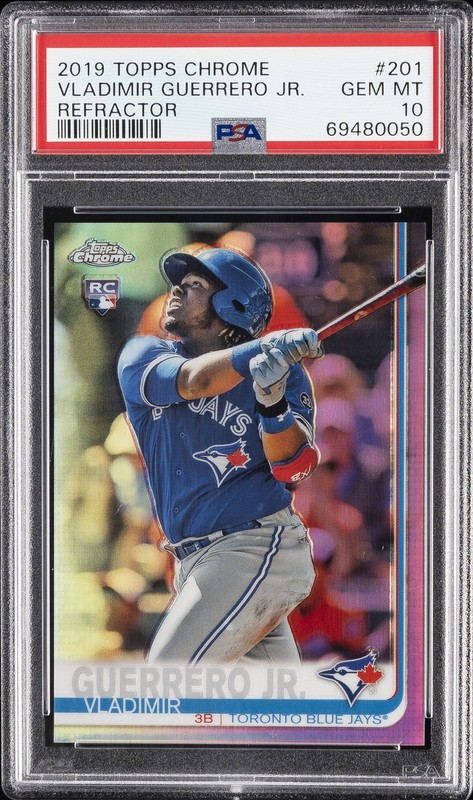 2019 TOPPS CHROME REFRACTOR #201 VLADIMIR GUERRERO JR. ROOKIE RC PSA 10