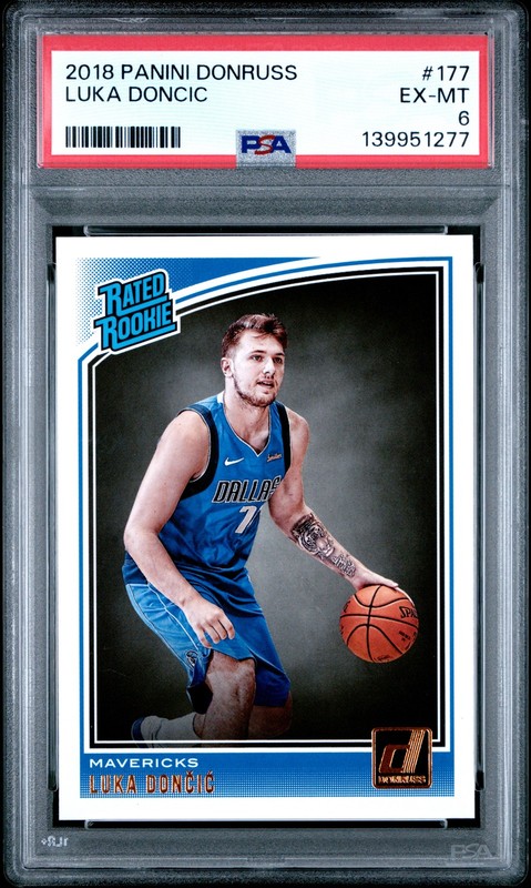 2018 PANINI DONRUSS #177 LUKA DONCIC ROOKIE RC PSA 6