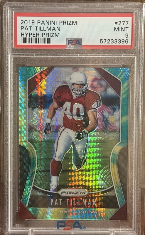 2019 Panini Prizm #277 Pat Tillman Hyper Prizm #'d/175 PSA 9 MINT American Hero