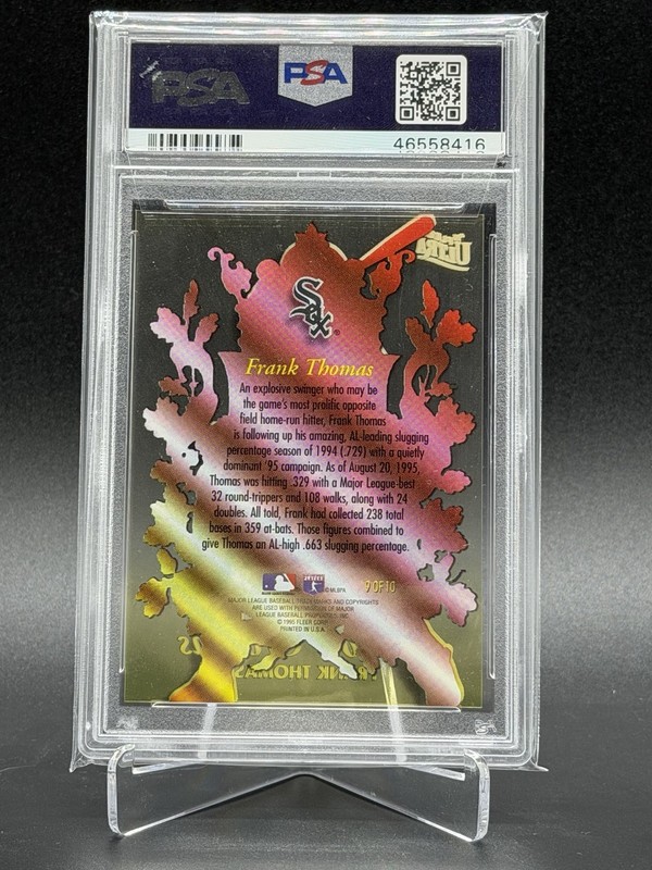 1996 Fleer Ultra Season Crowns Frank Thomas PSA 10 Gem Mint Rare Low Pop view 2