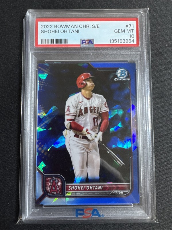 2022 BOWMAN CHROME SAPPHIRE EDITION #71 SHOHEI OHTANI PSA 10