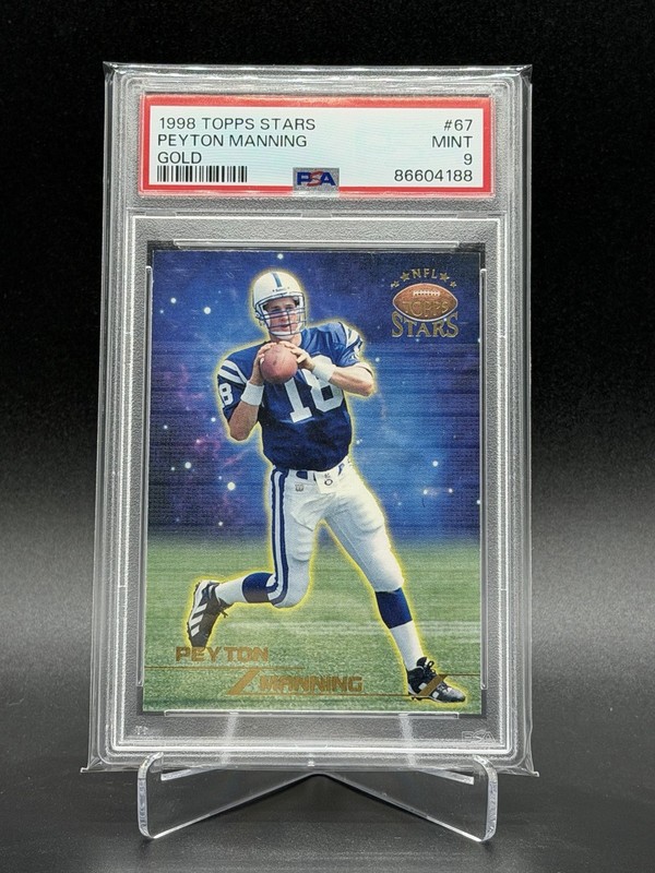 1998 Topps Stars #67 Gold /1999 Peyton Manning RC PSA 9 Mint Rare Topps Rookie