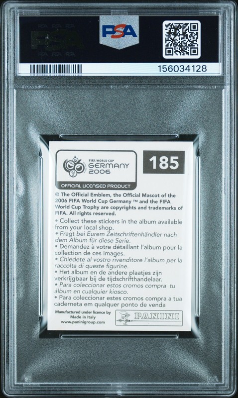 2006 PANINI WORLD CUP GERMANY STICKER #185 LIONEL MESSI PSA 9 view 2