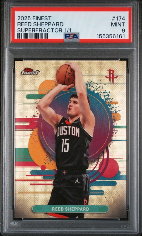 2025 TOPPS FINEST SUPERFRACTOR 1/1 #174 REED SHEPPARD 1/1 PSA 9